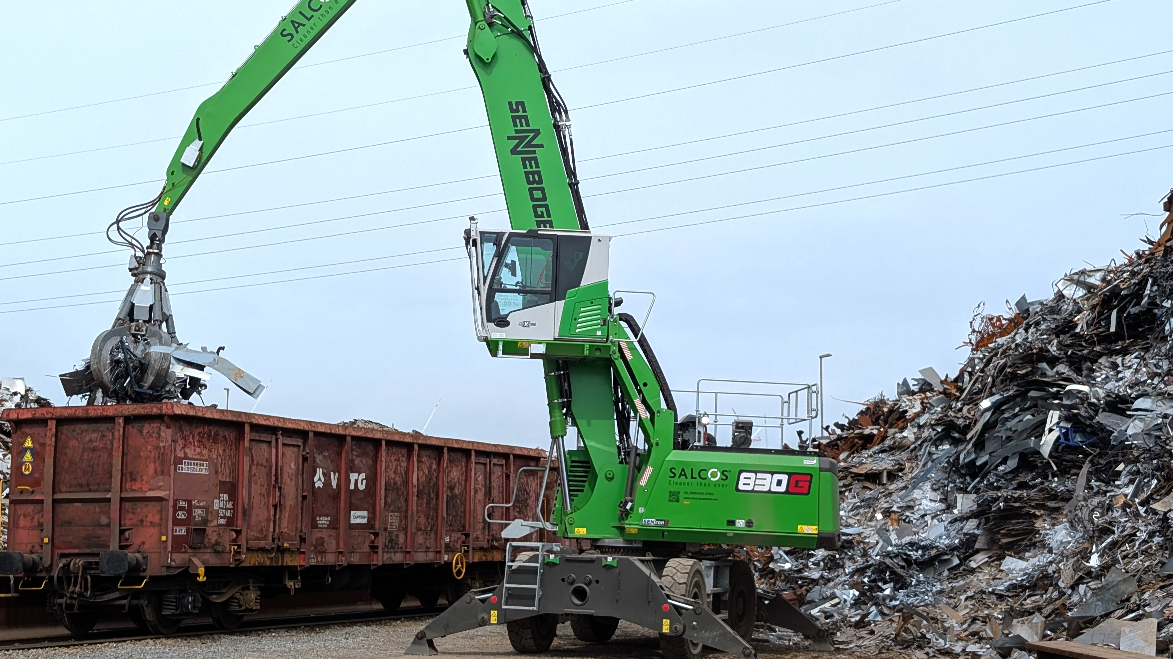 A 40-ton excavator made from recycled Peine steel demonstrates a circular ...